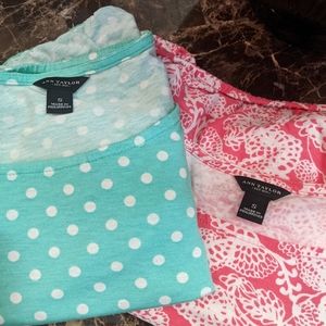 Ann Taylor Jersey knit tops Lot if 2